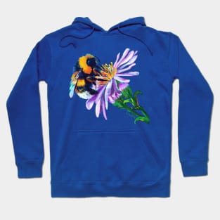 Bumble bee and a flower Hoodie